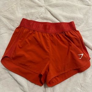 Gymshark red training loose fit shorts size small